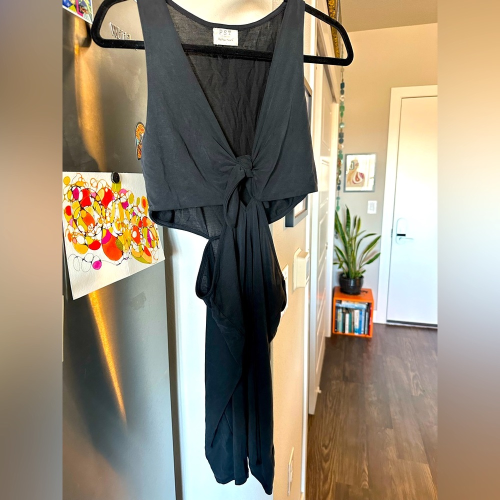 PST Charcoal Open Sides Cutout Dress
